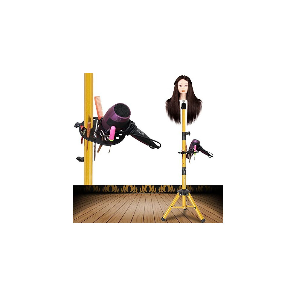 55 Inch Wig Stand Tripod - Adjustable Wig Mannequin Head Stand Tripod Stainless Steel Wig Tripod Stand Wig Head Stand Tripod with Tool Tray (Mannequin