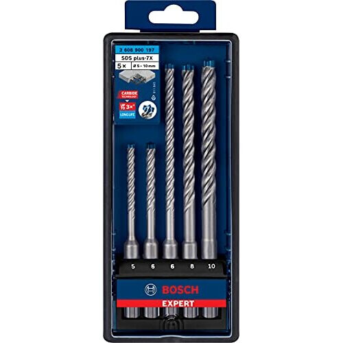 Bosch Bohraufsatz - BOSCH - 7X - 5 Bohrer - SDS Plus - Hartmetallkopf 1
