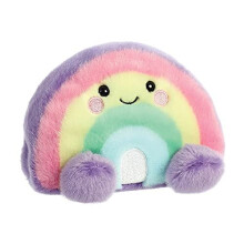AURORA 33577 Palm Pals Vivi Rainbow 5 Zoll Stofftier, Rosa, Lila, Gelb
