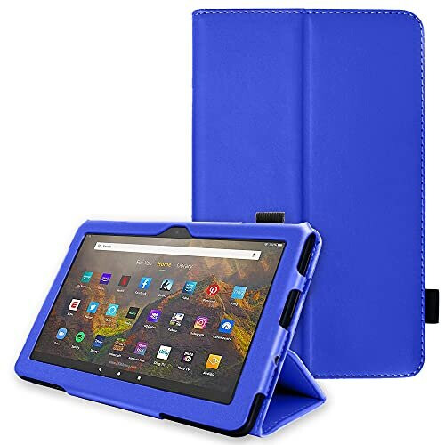 Techgear for Amazon Fire HD 10 2021 / 2023 13th & 11th Generation Leather Flip Stand Case