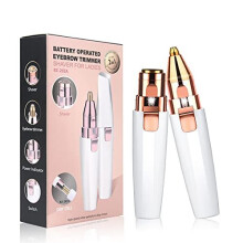 URAQT Facial Hair Remover for Women, 2 in 1 Eyebrow Trimmer & Face Hair Remover, Rechargeable Waterproof Painless Lady Shaver for Lips Nose Face Body