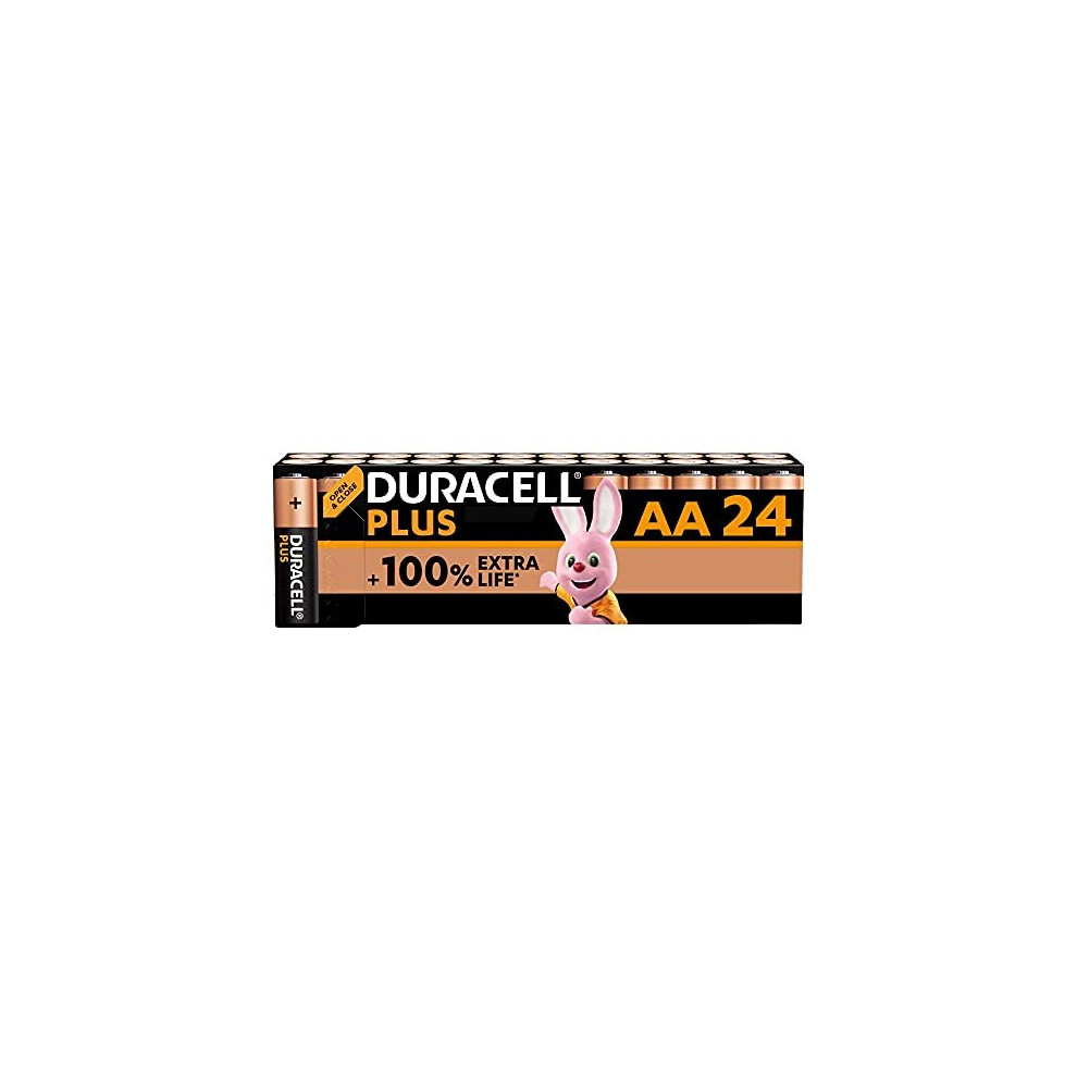 Duracell Plus AA Alkaline Batteries [Pack of 24], 1,5V LR6 MN1500