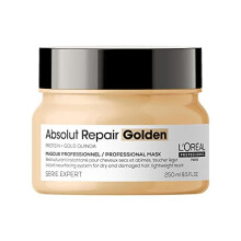 L'Oréal Professionnel | Golden Lightweight Mask, With Protein And Gold Quinoa for Fine-Medium Dry And Damaged Hair, Serie Expert Absolut Repair,