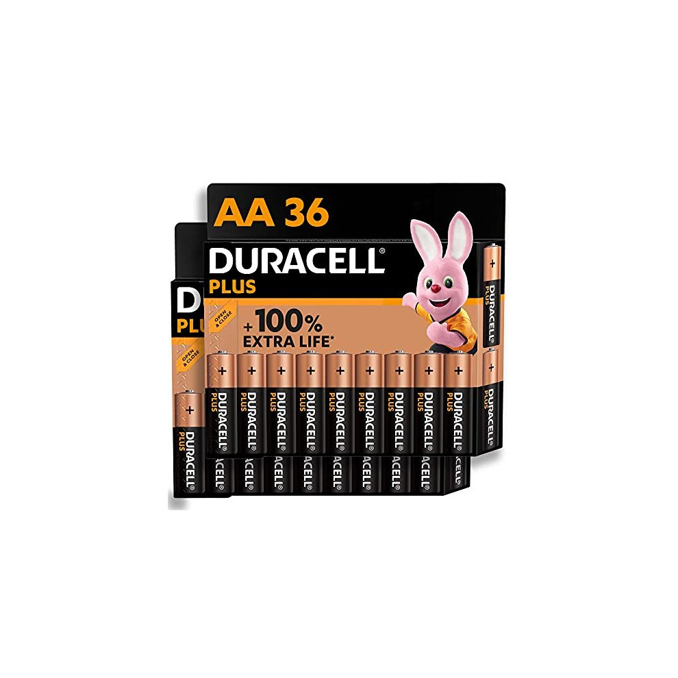 Duracell Plus AA Alkaline Batteries [Pack of 36], 1,5V LR6 MN1500 [Amazon exclusive]