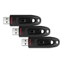 SanDisk Ultra 64GB USB 3.0 Flash Drive (Up to 130MB/s) - SDCZ48-064G-G46T - Triple Pack