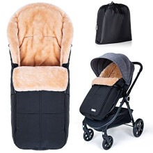 Orzbow Faux Sheepskin Cosy Toes for Buggy,Weatherproof Universal Footmuff for Pushchair with Bag Included,Removable and Machine Washable,Zippers for