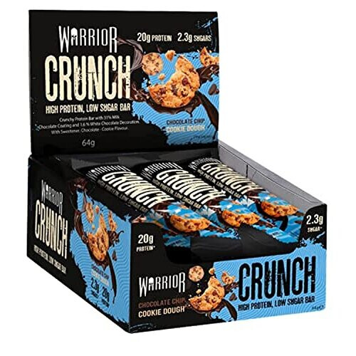Warrior Choc Chip Cookie Dough - Warrior Crunch - 12 μπάρες