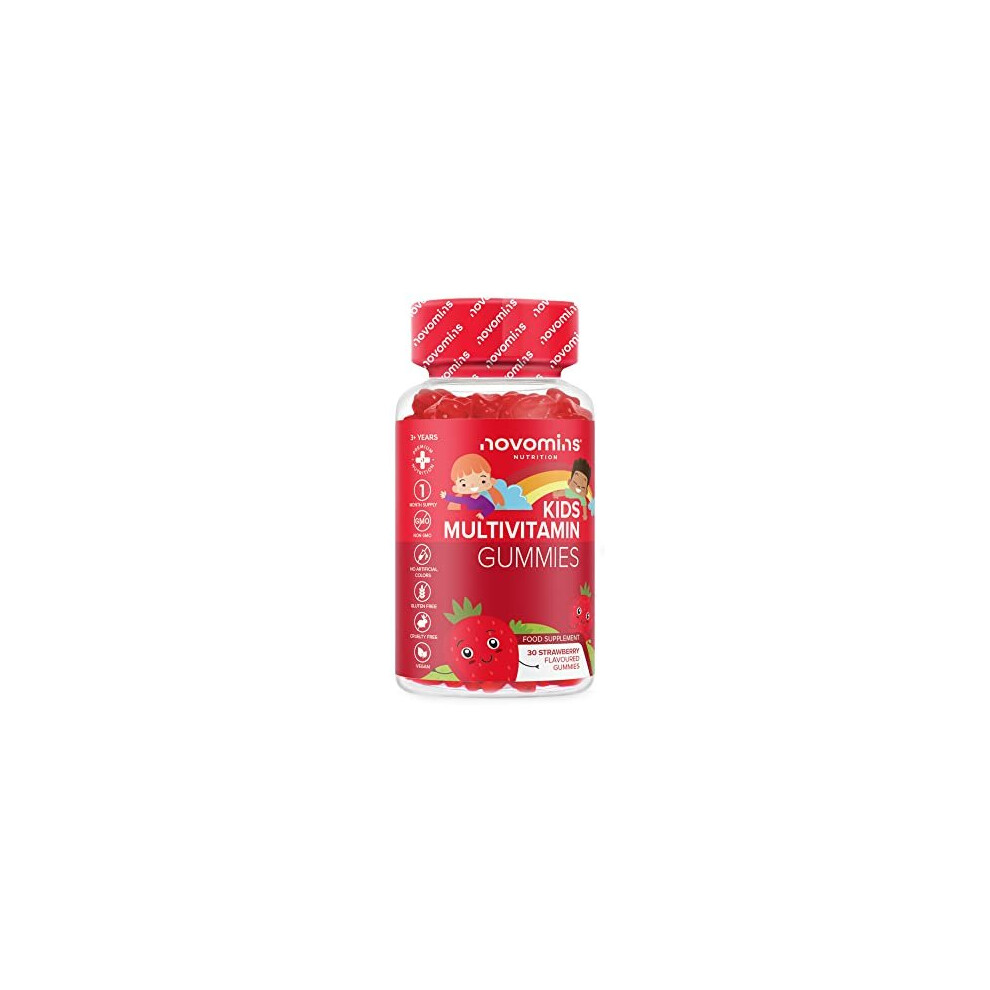 Novomins Kids Vitamins - Kids Multivitamin Gummies – 1 Month Supply - Chewable Kids Multivitamin - Vegan - Gluten Free – 13 Essential Childrens Vitamins