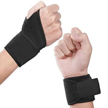 URAQT Wrist Support, 2 Pack Adjustable Wrist Strap for Men Women, Carpal Tunnel Compression Wrist Wraps for Tendonitis Pain Relief, Sports Protecting,