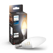 Philips Hue White Ambiance Smart Light Bulb [E14 Small Edison Screw] with Bluetooth. Works with Alexa, Google Assistant and Apple Homekit.