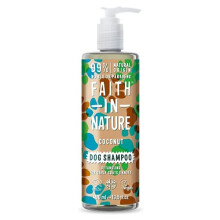 Faith In Nature Natural Coconut Dog Shampoo, Vegan and Cruelty Free, No SLS or Parabens, Detangling, For Curly Coats, 400 ml
