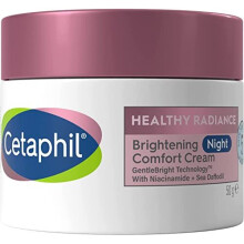 Cetaphil Night Cream, 50g, Healthy Radiance Face Brightening Moisturiser For Hyperpigmentation, With Niacinamide (Packaging May Vary)