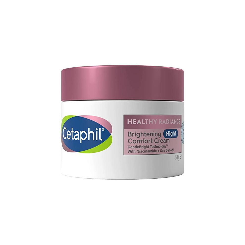 Cetaphil Night Cream, 50G, Healthy Radiance Face Brightening Moisturiser For Hyperpigmentation, With Niacinamide (Packaging May Vary)