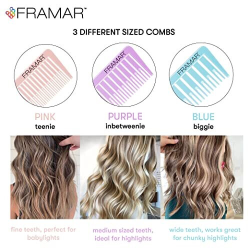 Framar Dream Weaver Highlighting Comb Set, Pastel 1