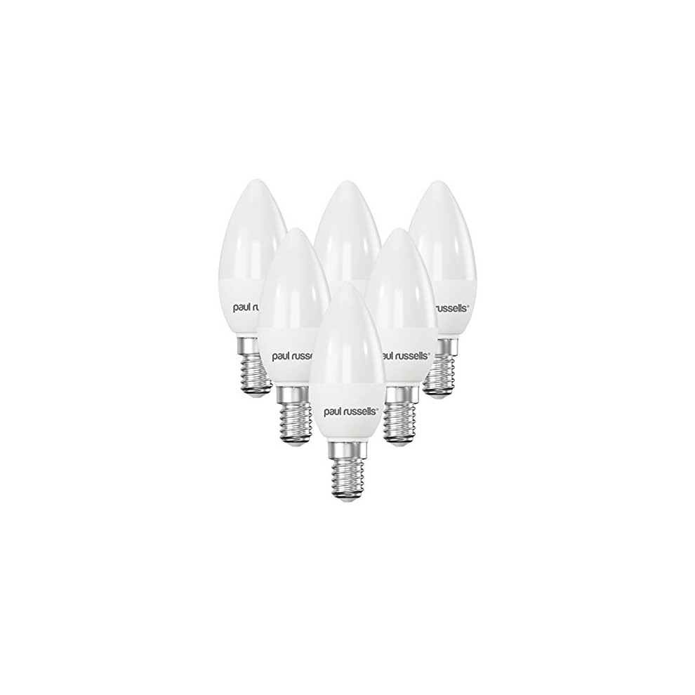 paul russells Small Edison Light E14, 60W Bulbs, Warm White 3000K Lamps, 7W 600lm LED Bulbs, SES C37 Candle Energy Saving Chandelier Lightbulbs,-image-OPC-PB8QFZW-NEW
