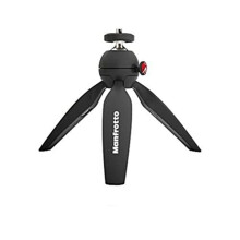 Manfrotto MTPIXIMII-B, PIXI Mini Tripod with Handgrip for Compact System Cameras, Made in Italy, for DSLR, Mirrorless, Video, Compact Size,