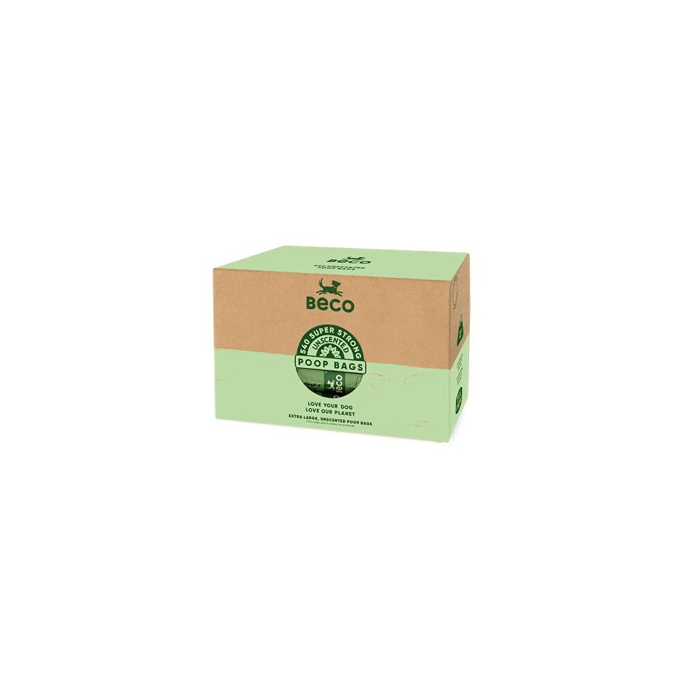 Beco Strong & Large Poop Bags - 540 Bags (36 Rolls Of 15) - Unscented - Dispenser Compatible Dog Poo Bags Green, Bbg-540 - Image 2