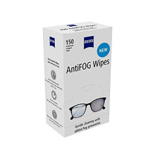 ZEISS AntiFOG Wipes, Lens Cleaner for Glasses, Cameras & Binoculars, Individually Packed Single Use Disposable Cloths in Sachets, for Handy and