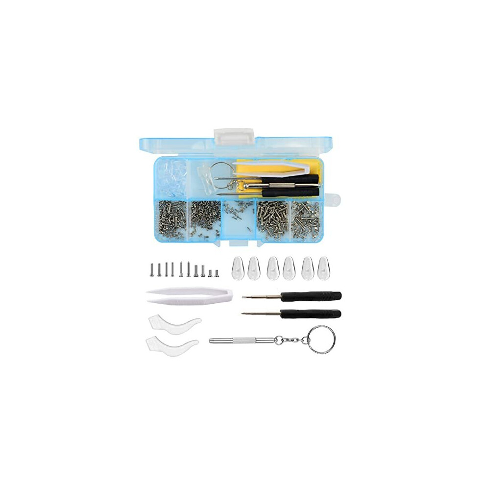 Photos - Screwdriver 500 Pcs Eyeglass Sunglass Glasses Repair Tool Kit, Spectacle Repair  Set - Mini , Screws Nuts, Silicon