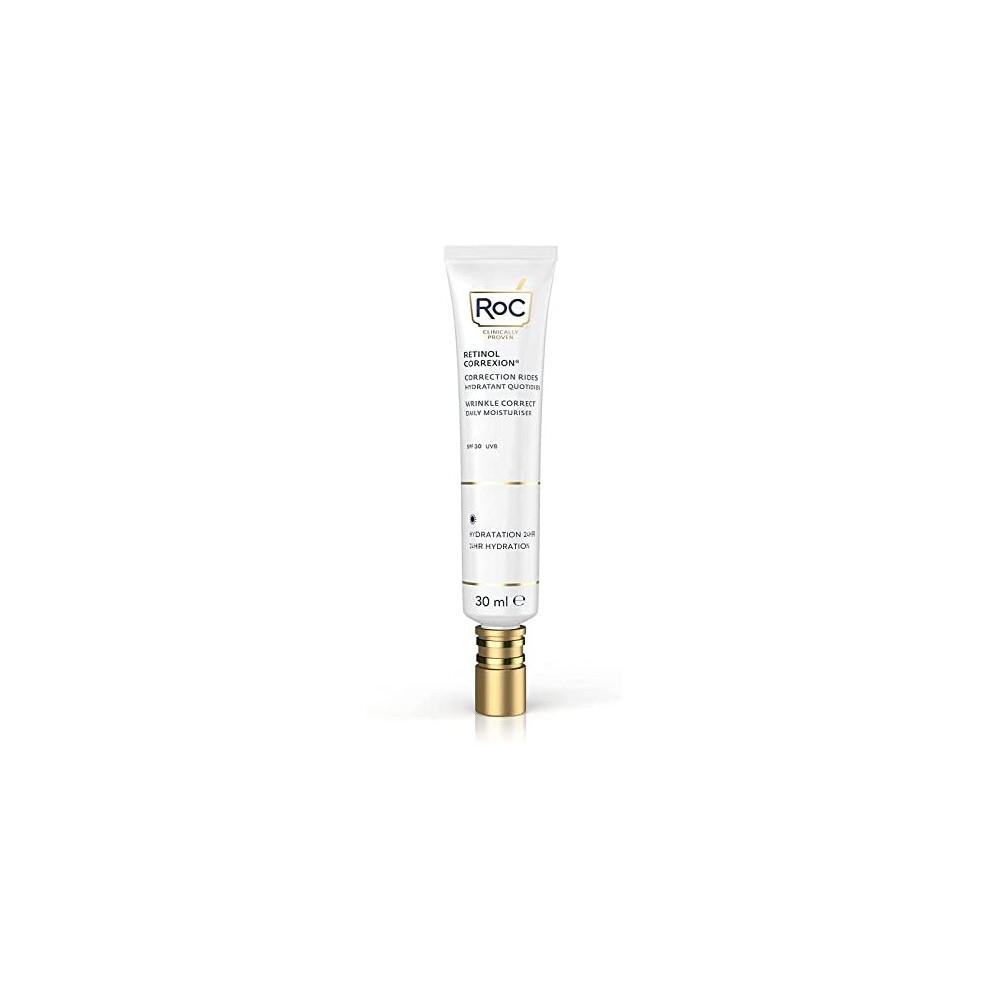 RoC - Retinol Correxion Wrinkle Correct Daily Moisturiser SPF 30 - Face Cream with Retinol and Vitamin E - Anti-Wrinkle and Ageing - UVA/B Protection