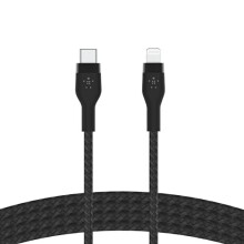 Câble de raccordement USB-C/Lightning - Belkin - 2m - Noir - Silicone - Certifié MFI