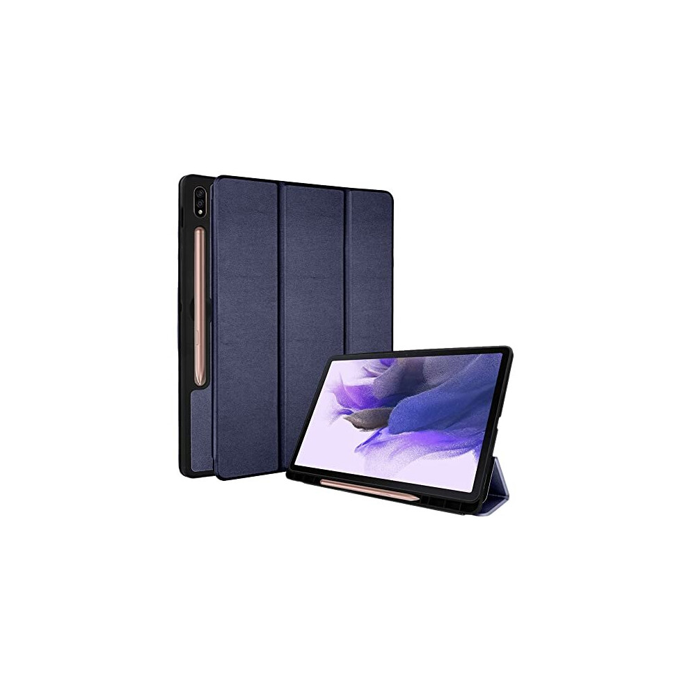 TECHGEAR Smart Case for Samsung Galaxy Tab S7 FE 12.4&quot (SM-T730/T736) & Tab S8 Plus 12.4&quot (SM-X800/X806) PU Leather Slim Smart Case Stand