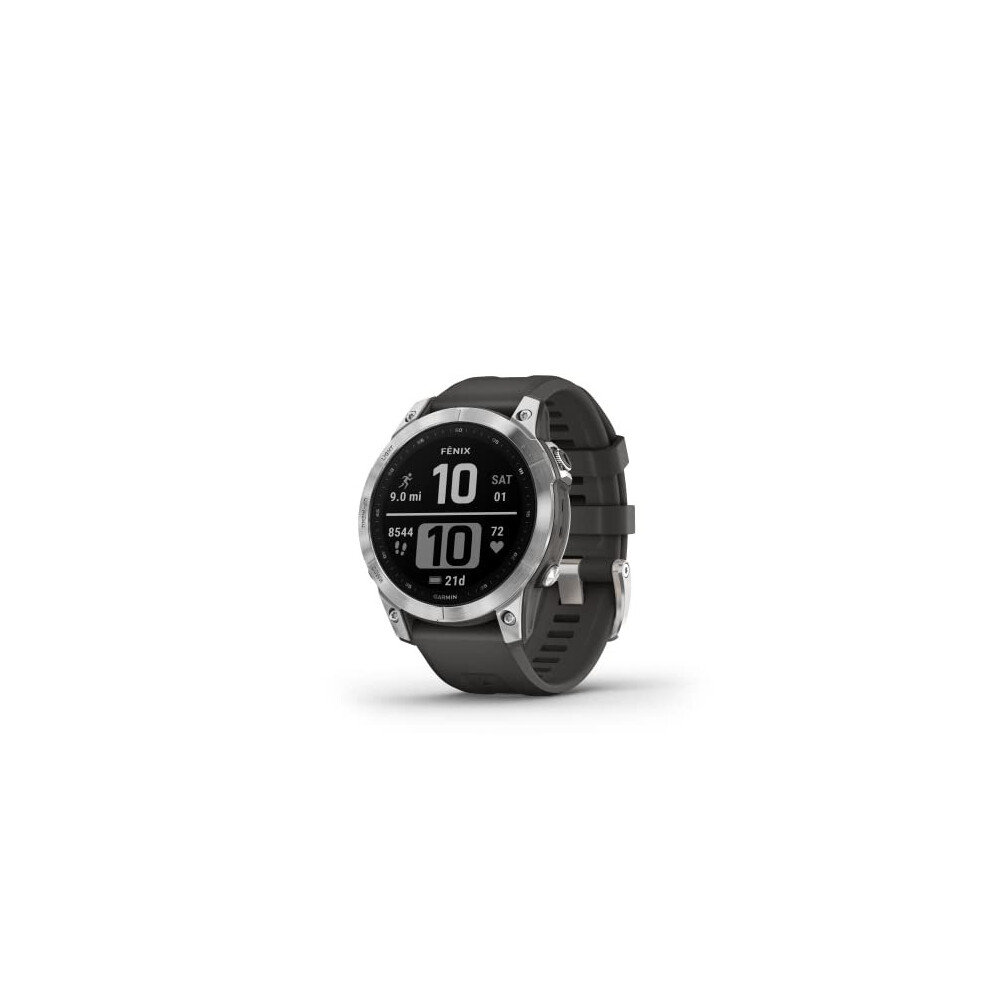 Garmin fÄnix 7 Multisport GPS Watch, Silver With Graphite Band