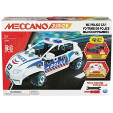 Meccano Junior, RC Police Car with Working Boot and Real Tools, Toy Model Building Kit, Festive Christmas STEM Toys, Gift Ideas for Kids Aged 5 and up