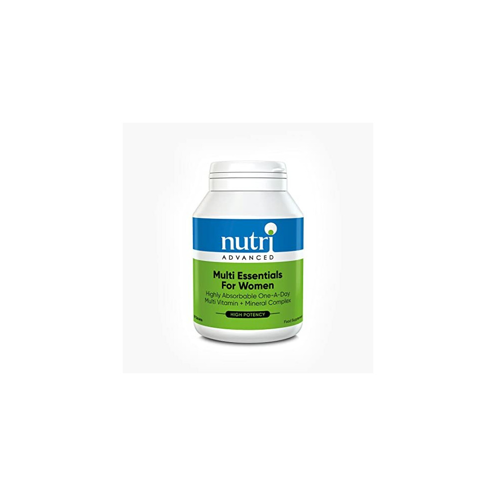 Nutri Advanced - Multi Essentials For Women Multivitamin With Iron - Vegetarian And Vegan - 60 Tablets