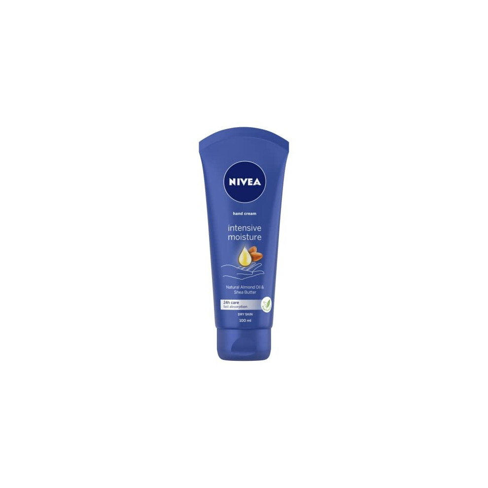 NIVEA Intensive Moisture Hand Cream (100ml), Nourishing Hand Cream with Almond Oil and Shea Butter, Daily Hand Lotion for Women, Moisturiser for Hands