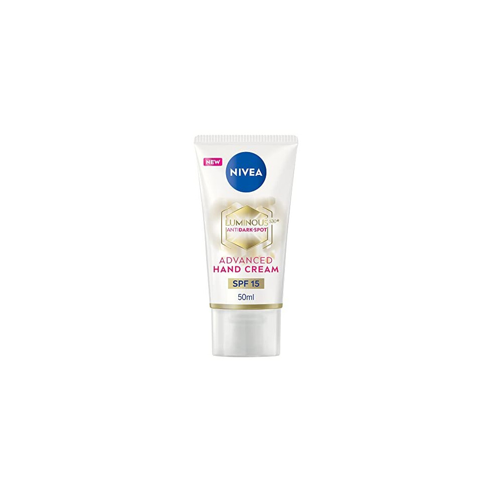 NIVEA LUMINOUS 630 Anti Dark Spot Advanced Hand Cream (50ml), Skin Cream Enriched With Hyaluronic Acid, Nourishing Hand Cream For Luminous Skin