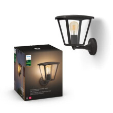 Philips Hue Inara White Smart Light Wall Lantern. (Black) for Outdoor Smart Home Lighting, Patio, Terrace and Garden