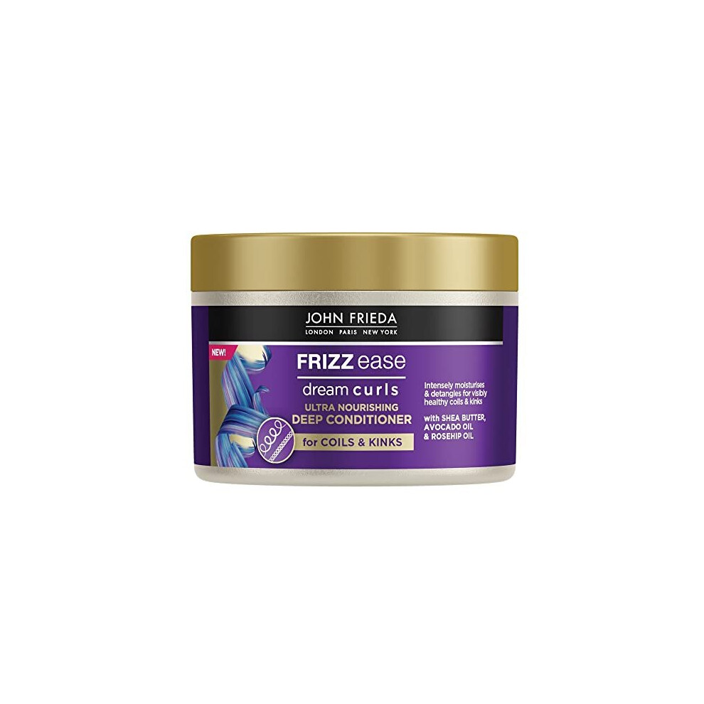 John Frieda Frizz Ease Dream Curls Ultra Nourishing Detangling Deep Conditioner Hair Mask 230 ml for Coils and Kinks