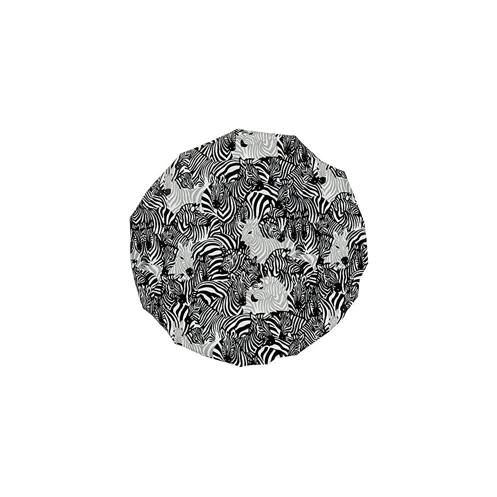 Bodylife Bath & Shower Cap With Terry Cloth Lining Dazzling Zebra's 30Cm