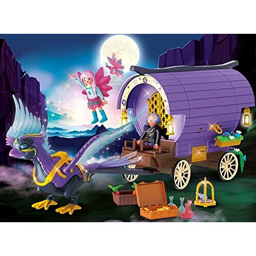 PLAYMOBIL Playmobil Περιπέτειες Ayuma Φαίρρυ Καρότσα με Φοίνικα 1