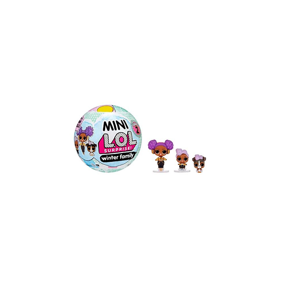 L.o.l. Surprise! Lol Surprise Omg Mini Family Collection - Random Assortment: Mini Replica Fashion Dolls, Lil Sis & Pet, Signature Looks, Reusable Ball Playset