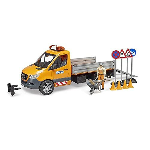 Bruder Camion municipale Mercedes Benz Sprinter con conducente, accessori e modulo luci e suoni - Bruder