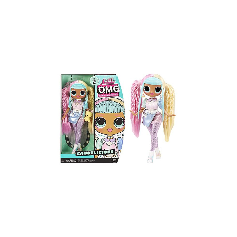 LOL Surprise OMG House of Surprises Fashion Doll Series 2 - CANDYLICIOUS - Includes Accessories and Doll Stand - Collectible - Suitable For Kids From