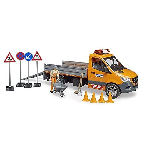 Bruder Camion municipale Mercedes Benz Sprinter con conducente, accessori e modulo luci e suoni - Bruder 1