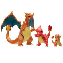 Pokémon PKW2777 Select 3 Pack-Features 2 Charmander, 3 Charmeleon and 4.5-Inch Charizard Battle Figures, Pokemon-Evolution Multipack-Style 1