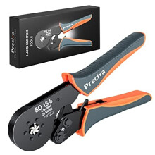 0.08-16mm² Ferrule Crimping Tool, Preciva AWG 28-5 Hexagonal Crimping Tools, Wire Crimping Tool, Self-Adjsutable Ratchet Crimping Pliers, 16mm