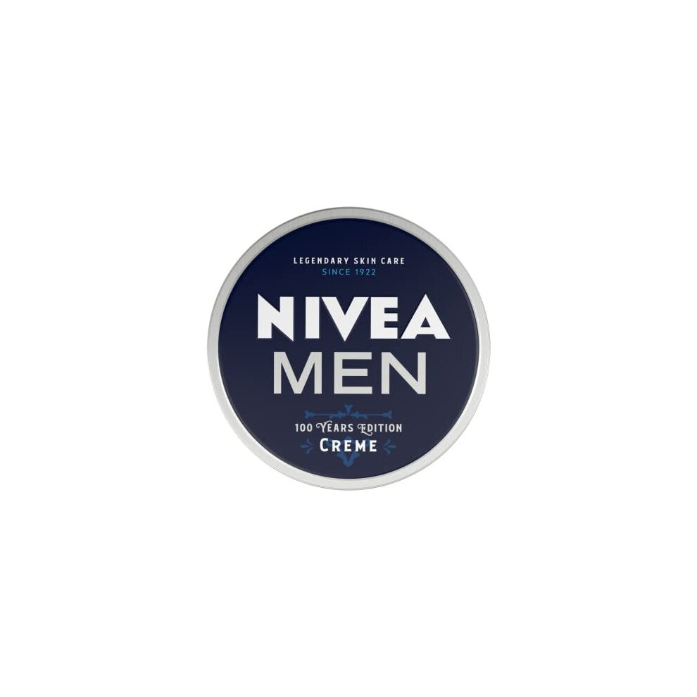 NIVEA Men Creme (75ml), Limited Edition, 100 Years, Moisturising Cream for Whole Body, Fast-Absorbing Face, Body and Hand Cream, with Vitamin E and