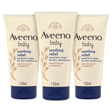 Aveeno Baby, Soothing Relief Emollient Cream 3 x 150 ml