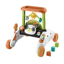 Fisher-Price 2-Sided Steady Speed Panda Walker Multilanguage Edition, interactive baby toy with Smart Stages learning content [Amazon Exclusive],
