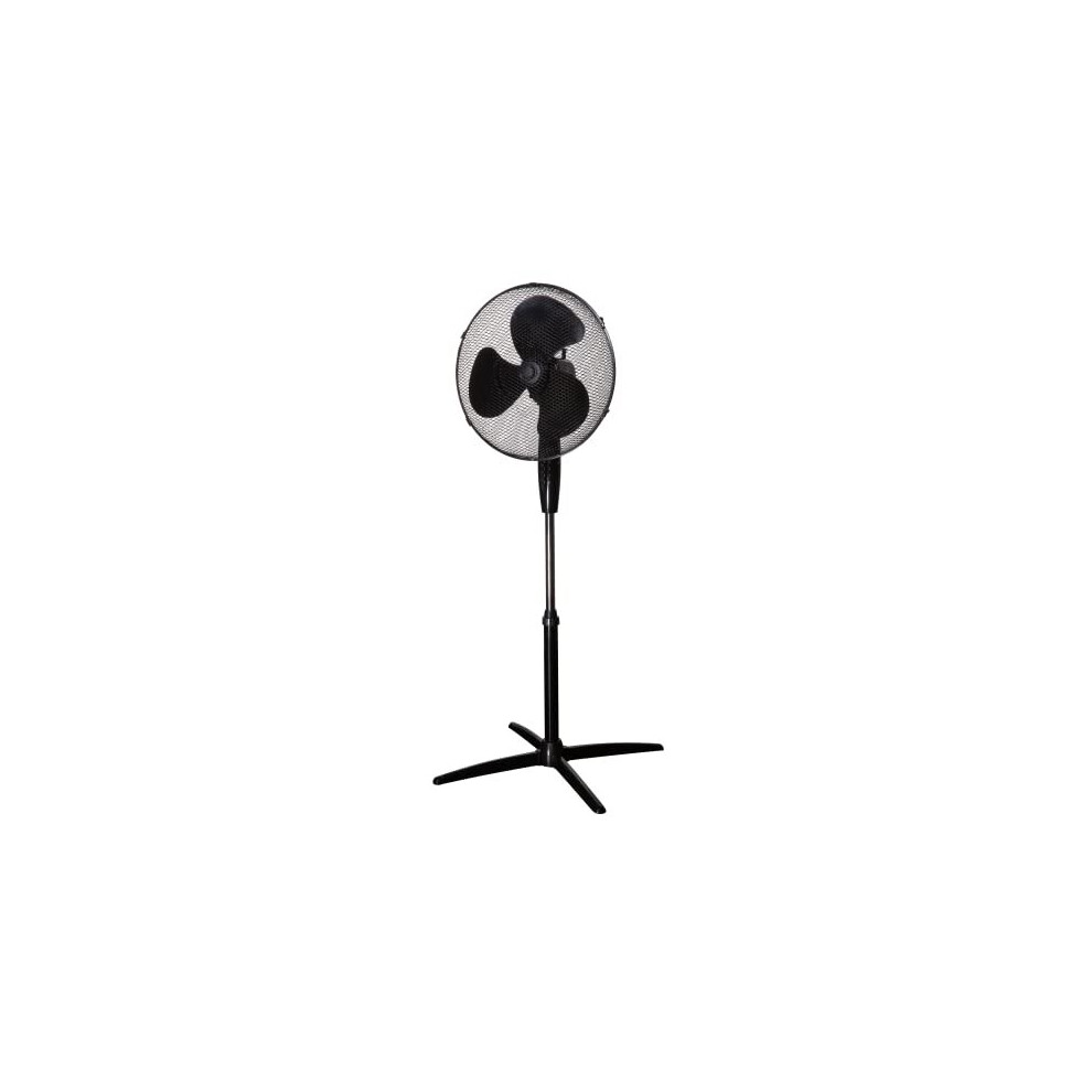 Zanussi 16&quot Inch, Lightweight, Pedestal Fan, 3 Speeds, Wide-Angled Oscillation, Powerful Airflow, Adjustable Height, Black - ZNPPF1621B