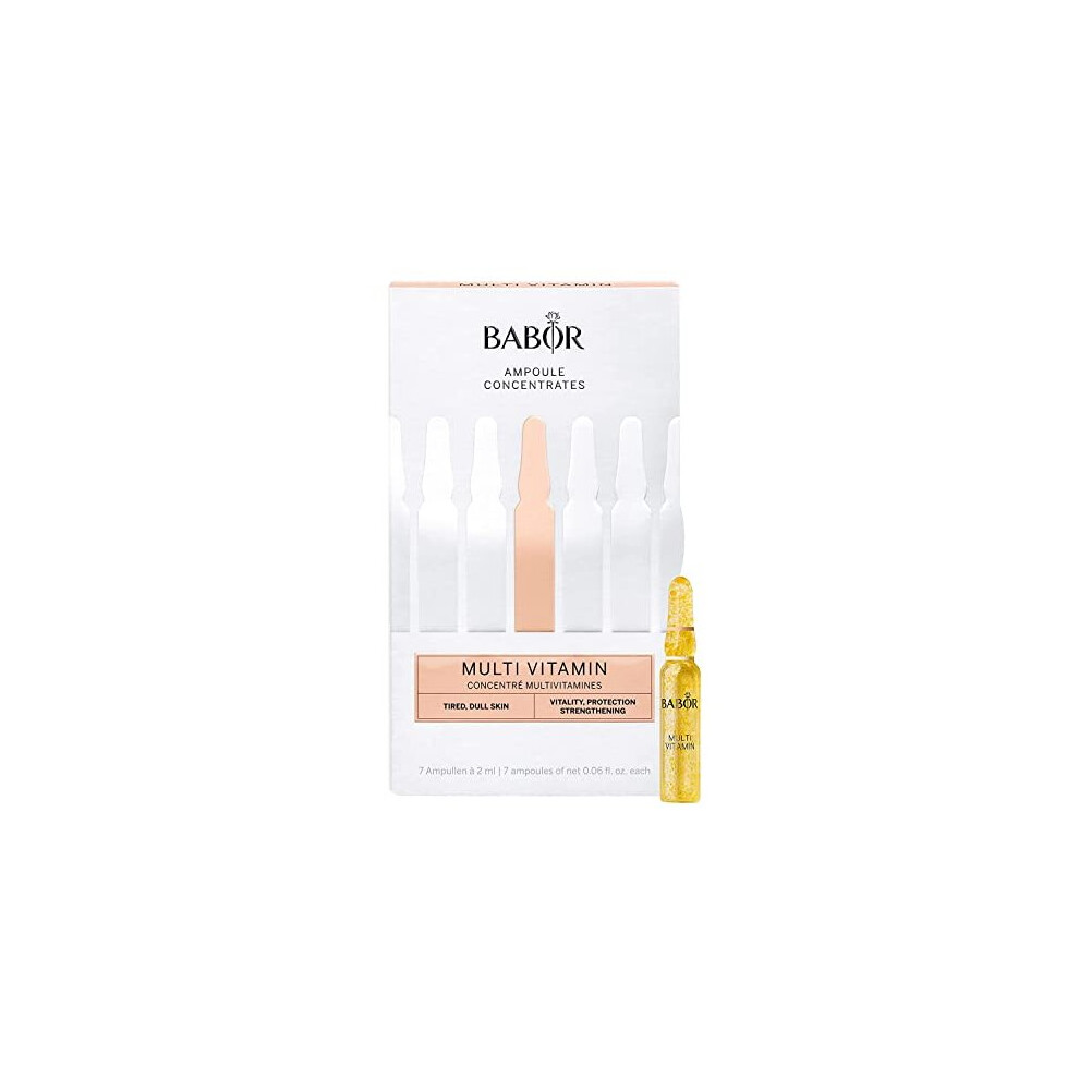 Babor Multi Vitamin Serum Ampoules For The Face, With Vitamin E To Strengthen The Skin Barrier, 7 X 2 Ml Concentrated Ampoules