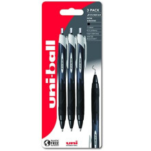 Uni-Ball Jetstream Sport SXN-150S 1.0mm Rollerball Pens – Smooth Black Ink, Ultra-Fast Drying, Smudge-Resistant, Retractable, Pack of 3