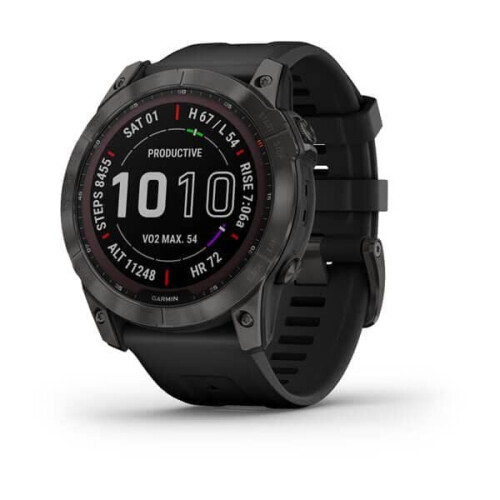 Garmin GARMIN 7X SAPPHIRE SOLAR CARBON GREY TITANIUM WITH BLACK BAND 2