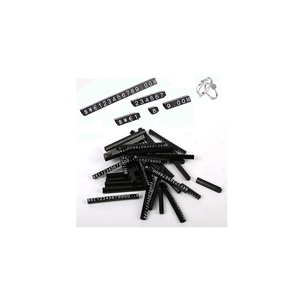 Ybaymy Price Display Cube 30 Sets Adjustable Price Tag Mini Price Cubes Tags Dollar Jewellery Retail Price Blocks Kits Display Stand Label For Jewelry