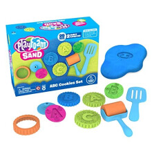 Learning Resources Playfoam Sand ABC Cookies Play Toy with 2 Colours, 26 Letters & Tool, for Moulding Sculpting, Preschoolers Toddlers Classroom Gifts